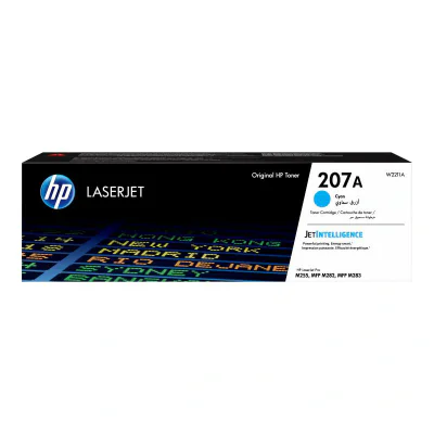 Toner HP 207A Cyan Original, 1250 pagini, compatibil LaserJet Pro M255, M282, M283