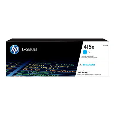 Toner HP 415X Cyan, original, capacitate mare (XL), 6000 pagini, compatibil HP LaserJet Enterprise M455, M480, HP LaserJet Pro M479