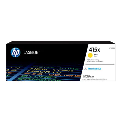HP 415X High Yield Yellow Original LaserJet Toner Cartridge, 6000 pages, Yellow, 1 pc(s)