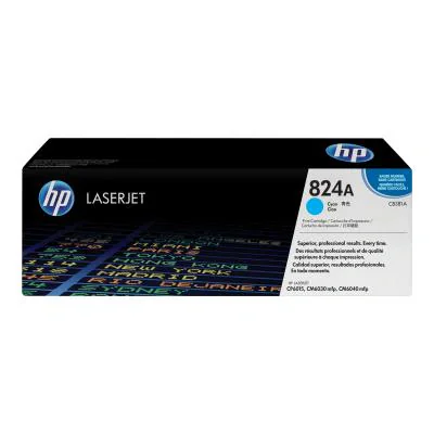 Toner Original HP Cyan, nr.824A, pentru Color LaserJet CM6030|CM6040|CP6015, 21K, "CB381A"