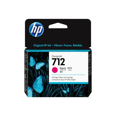 HP 712 29-ml Magenta DesignJet Ink Cartridge, HP DesignJet T210, T230, T250, T630, T650 Printer series, Thermal inkjet, Magenta, Singapore, Malaysia, 114 mm, 25 mm