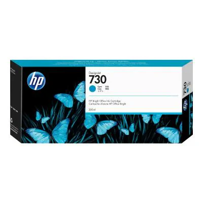 HP 730 300-ml Cyan DesignJet Ink Cartridge, HP DesignJet T1700 Printer series, Thermal inkjet, Cyan, P2V68A, Business, Singapore