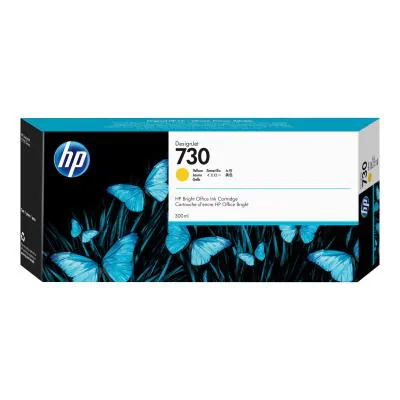 HP 730 300-ml Yellow DesignJet Ink Cartridge, HP DesignJet T1700 Printer series, Thermal inkjet, Yellow, P2V70A, Business, Singapore