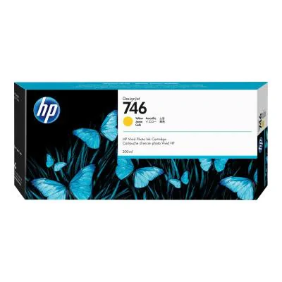 HP 746 300-ml Yellow DesignJet Ink Cartridge, HP DesignJet Z6 Printer series, HP Designjet Z9 Printer series, Thermal inkjet, Yellow, P2V79A, Home, Singapore