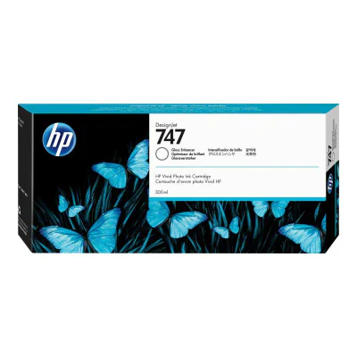 HP 747 300-ml Gloss Enhancer DesignJet Ink Cartridge, HP DesignJet Z9 Printer series, Thermal inkjet, Gloss enhancer, P2V87A, Business, Singapore