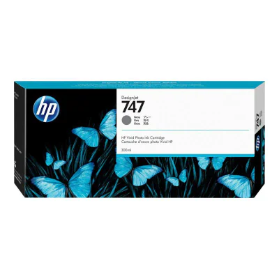 HP 747 300-ml Gray DesignJet Ink Cartridge, HP DesignJet Z9 Printer series, Thermal inkjet, Grey, P2V86A, Business, Singapore