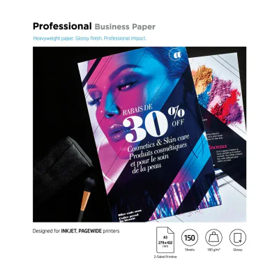 HP Multipurpose Recycled Paper-500 sht/Letter/8.5 x 11 in, Inkjet printing, A3 (297x420 mm), Gloss, 150 sheets, 180 g/m², White