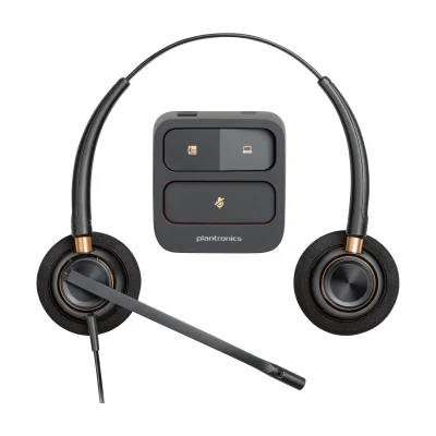 HP Poly EncorePro 520 Binaural Headset +Quick Disconnect, Wired, 20 - 10000 Hz, Calls/Music, 74 g, Headset, Black