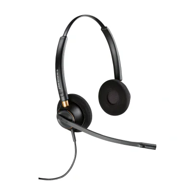HP Poly EncorePro 520D with Quick Disconnect Binaural Digital Headset TAA, Wired, 20 - 10000 Hz, Calls/Music, 74 g, Headset, Black