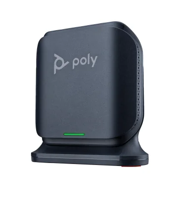 HP Poly Rove Single/Dual Cell DECT 1880-1900 MHz B2 Base Station, IP Phone, Black, 50 m, 20 lines, 15.5 cm (6.1"), G.711, G.722, G.726, G.729A, G.729ab, OPUS