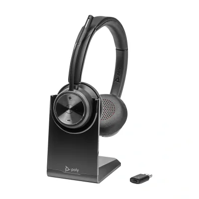 HP Poly Savi 7320 UC Stereo DECT 1880-1900 MHz Headset, Wireless, Office/Call center, 160 g, Headset, Black