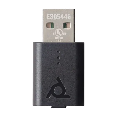 HP Poly Savi D400 UC Microsoft Teams Certified DECT 1880-1900 MHz Dongle, Cable, Black