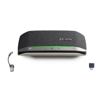 HP Poly Sync 20+ Speakerphone USB-C/A Adapter, PC, Black, 0.715 m, Touch, 86 dB, Windows 10, Windows 11