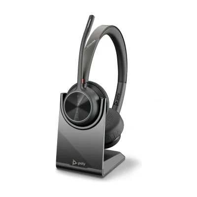 HP Poly Voyager 4320 UC Stereo USB-A Headset +BT700 USB-A Adapter +Charging Stand, Wired & Wireless, Calls/Music, 20 - 20000 Hz, 162 g, Headset, Black