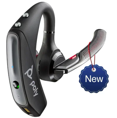 HP Poly Voyager 5200 Wireless Headset,Single-Ear W/Noise-Canceling Mic,Lightweight Only 20G,Connect to Mobile/Tablet Via Bluetooth,Sweatproof,Up to 7 Hours Talk Time
