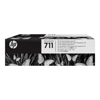 HP 711 DesignJet Printhead Replacement Kit, HP DesignJet T100, T120, T125, T130, T520, T525, T530 Printer series, Thermal inkjet, Black, Cyan, Magenta, Yellow, C1Q10A, China, Singapore, Malaysia, Switzerland, 149 mm