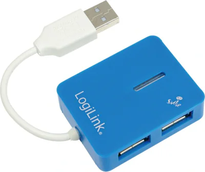 HUB extern LOGILINK, porturi USB: USB 2.0 x 4, conectare prin USB 2.0, cablu 0.05 m, albastru, "UA0136"