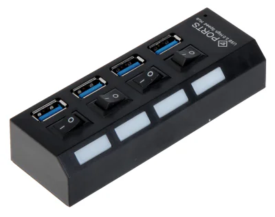 Hub USB 3.0 PAWONIK HUB-USB3.0-1/4, cablu 55 cm