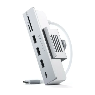 Hub USB-C cu clemă Satechi pentru iMac 24", Silver