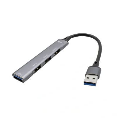 Hub USB I-TEC U3HUBMETALMINI4, 0,19 m, Metallic