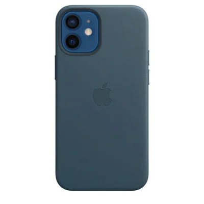Husa Apple Husa Original Leather iPhone 12 Mini, MagSafe, Baltic Blue "MHK83ZM/A"
