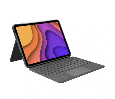 Husă cu tastatură Logitech Folio Touch pentru iPad Air (gen 5/4), CH, Oxford Grey