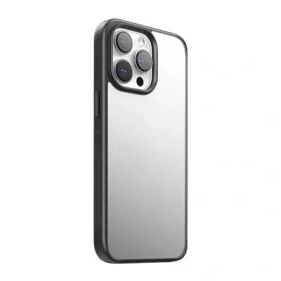 Husă de protecție Joyroom JR-15Q2 pentru iPhone 15 Pro (transparentă, ramă neagră)