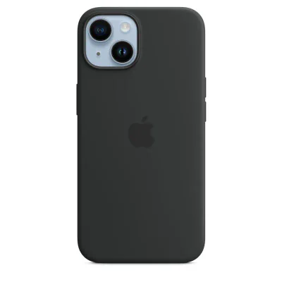 Husă de silicon Apple cu MagSafe pentru iPhone 14, Midnight