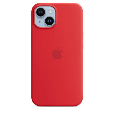 Husă de silicon Apple cu MagSafe pentru iPhone 14, Red