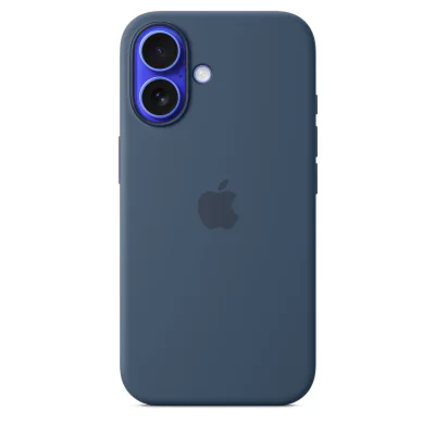 Husă de silicon Apple cu MagSafe pentru iPhone 16, Denim