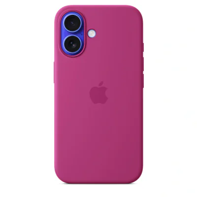 Husă de silicon Apple cu MagSafe pentru iPhone 16, Fuchsia