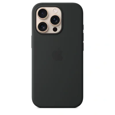 Husă de silicon Apple cu MagSafe pentru iPhone 16 Pro, Black