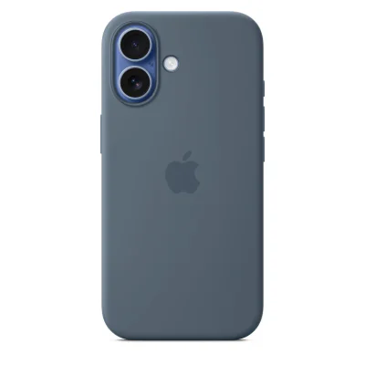 Husă de silicon Apple cu MagSafe pentru iPhone 17, Anchor Blue