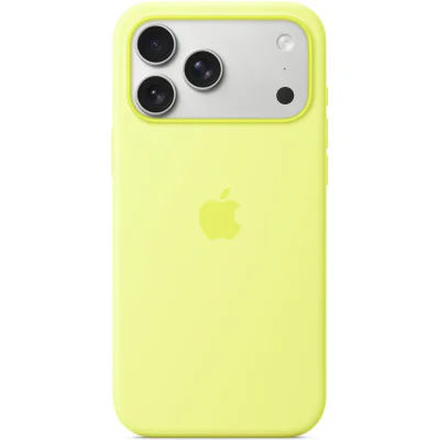 Husă de silicon Apple cu MagSafe pentru iPhone 17 Pro Max, Neon Yellow