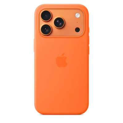 Husă de silicon Apple cu MagSafe pentru iPhone 17 Pro, Orange