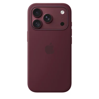Husă de silicon Apple cu MagSafe pentru iPhone 18 Pro, Burgundy