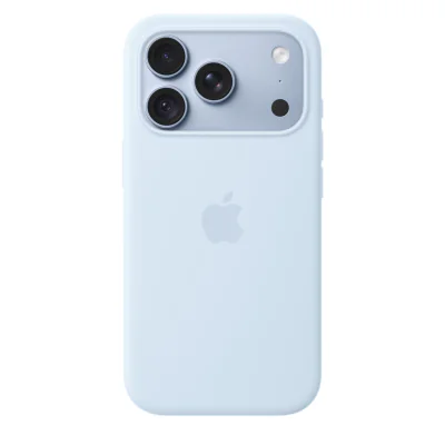 Husă de silicon Apple cu MagSafe pentru iPhone 18 Pro, Crisp Blue