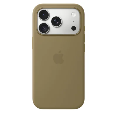 Husă de silicon Apple cu MagSafe pentru iPhone 18 Pro, Olive