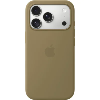 Husă de silicon Apple cu MagSafe pentru iPhone 18 Pro, Olive