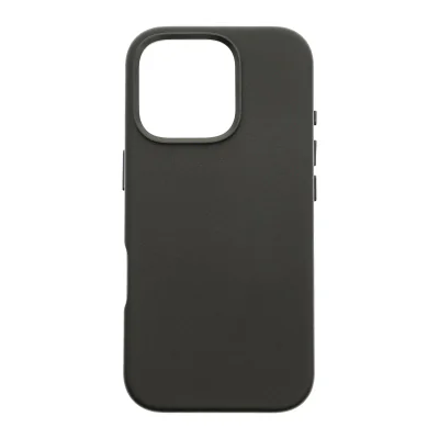 Husă Dviced Leather cu MagSafe pentru iPhone 16 Pro, Negru