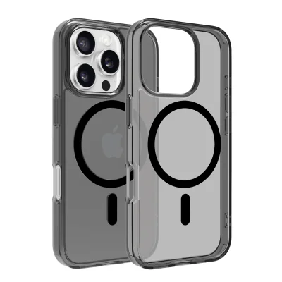 Husă Dviced Smoke cu MagSafe pentru iPhone 16 Pro, Negru