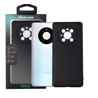 Husa Huawei telefon Mate 40 Pro, negru, tip back cover, material flexibil TPU, "SPPC-HU-MT-40P-TPU"