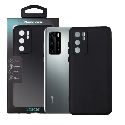 Husa Huawei telefon P 40, negru, tip back cover, material flexibil TPU, "SPPC-HU-P-40-TPU"