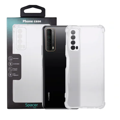 Husa Huawei telefon P Smart, transparent, tip back cover, protectie suplimentara antisoc la colturi, material flexibil TPU, "SPPC-HU-P-S-CLR"
