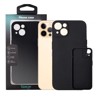 Husa Iphone 13 Spacer, grosime 1.5mm, material flexibil TPU, negru "SPPC-AP-IP13-TPU"