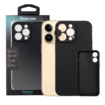 Husa Iphone 14 Pro Max, grosime 1.5mm, material flexibil TPU, negru "SPPC-AP-IP14PM-TPU"