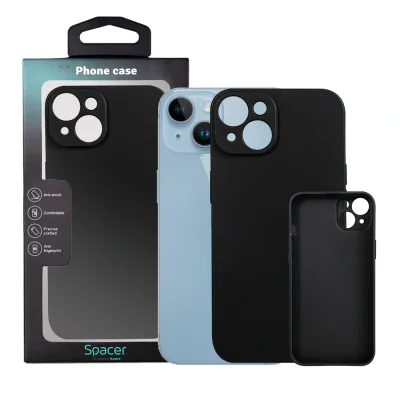 Husa Iphone 14 Spacer, grosime 1.5mm, material flexibil TPU, negru "SPPC-AP-IP14-TPU"