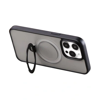 Husă magnetică de protecție cu suport Joyroom JR-BP004 pentru iPhone 15 Pro (negru)