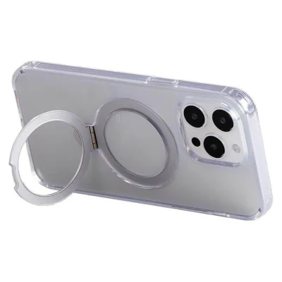 Husă magnetică Joyroom JR-BP004 de protecție cu suport pentru iPhone 15 Pro (transparent)