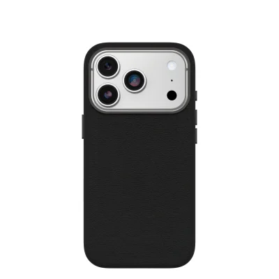 Husă OtterBox Symmetry Cactus Leather cu MagSafe pentru iPhone 17 Pro, Black